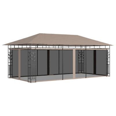 Walplus Gazebo With Mosquito Net 6X3X2.73 M Taupe 180 G/ma - image 1