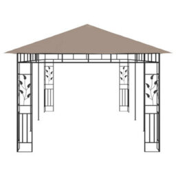 Walplus Gazebo With Mosquito Net 6X3X2.73 M Taupe 180 G/ma - thumbnail 4