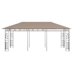 Walplus Gazebo With Mosquito Net 6X3X2.73 M Taupe 180 G/ma - thumbnail 3