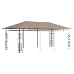 Walplus Gazebo With Mosquito Net 6X3X2.73 M Taupe 180 G/ma - thumbnail 2