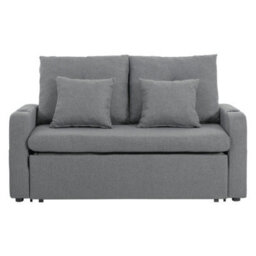 Living And Home 2 Seater Grey Sofa Bed With Cup Holders And Pillows - thumbnail 3