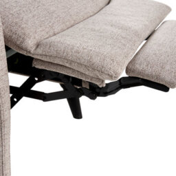 Wyld And Coco Novahome Beige Fabric Recliner Chair - Manual 3-Position Push-Back With Integrated Footrest - thumbnail 8