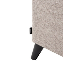 Wyld And Coco Novahome Beige Fabric Recliner Chair - Manual 3-Position Push-Back With Integrated Footrest - thumbnail 9