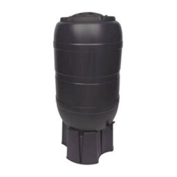 Strata 210L Classic Water Butt Set - Black Recycled Plastic,  Includes Tap And Lid