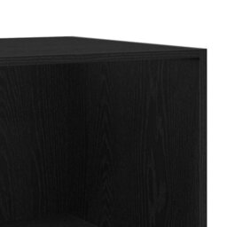Berkfield Black Oak Wardrobe - 50 X 50 X 200 Cm - Made Of Engineered Wood - thumbnail 8