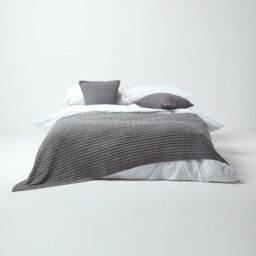 Homescapes Cotton Cable Knit Throw Grey, 130 X 170 Cm - thumbnail 4
