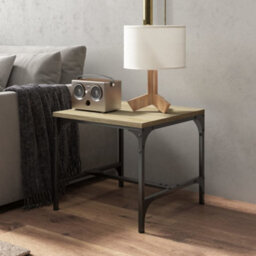 Berkfield Industrial Side Tables 2 Pcs Sonoma Oak 40X40X35 Cm Engineered Wood - thumbnail 4