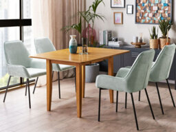Beliani Extending Dining Table Masela Brown 90/120 Cm 60 Cm Wood - thumbnail 2