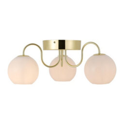 Nordlux Franca Metal Ceiling Light Hand Blown Glass Brass,mains - thumbnail 2