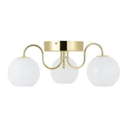 Nordlux Franca Metal Ceiling Light Hand Blown Glass Brass,mains - thumbnail 3