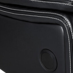 Furnishings For Less UK Orlando Leather Black Electric Reclining 2 Seater Centre Console - thumbnail 8