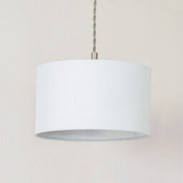 Valuelights Reni Grey Drum Shade 3 Drop Bar Brushed Chrome Diner Ceiling Pendant Light - thumbnail 3