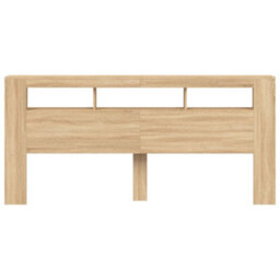 Berkfield Led Headboard Sonoma Oak 220X18.5X103.5 Cm Engineered Wood - thumbnail 6