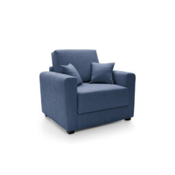 Abakus Direct Olly Velvet Single Sofa Bed In Dark Blue - thumbnail 2