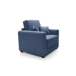 Abakus Direct Olly Velvet Single Sofa Bed In Dark Blue - thumbnail 3
