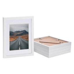 "Nicola Spring Photo Frames With 5"" X 7"" Mount - 8"" X 10"" - White/white - Pack Of 5" - thumbnail 1