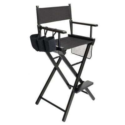 "Casual Home 47"" Director's Chair Black Frame With Black Canvas Counter Height" - image 1
