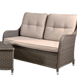 Dellonda Chester 3 Piece Garden Rattan Lounge Set 2X Double Seater Sofas, Brown - thumbnail 4
