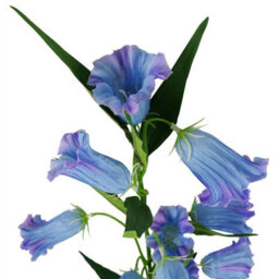 Leaf 100Cm Trumpet Artificial Flower Stem Blue - thumbnail 3