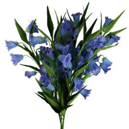 Leaf 100Cm Trumpet Artificial Flower Stem Blue - thumbnail 6
