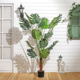 Living And Home Artificial Plant Realistic Tropical Monstera Tree Fake Plant In Pot 150 Cm - thumbnail 2