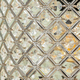 Valuelights Hadley Silver Easy Fit Metal Cut Out Acrylic Jewel Drum Ceiling Light Shade (D)24Cm - thumbnail 4