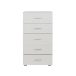 Core Products Lido 5 Narrow Tall Chest Of Drawers, White - thumbnail 3