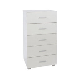 Core Products Lido 5 Narrow Tall Chest Of Drawers, White - thumbnail 4