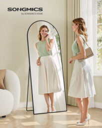 LEDREM Full Length Mirror, 165 X 60 Cm, Arched Full Body Mirror With Stand - thumbnail 3