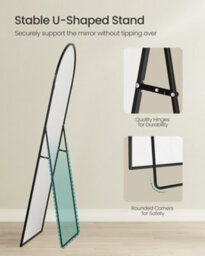 LEDREM Full Length Mirror, 165 X 60 Cm, Arched Full Body Mirror With Stand - thumbnail 5