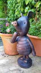 Inspirational Gifting Piglet Garden Sculpture Ornament Decor Statue - thumbnail 5