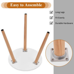 Costway Round Coffee End Table Sofa Side Table Modern Tea Table Furniture Living Room - thumbnail 7