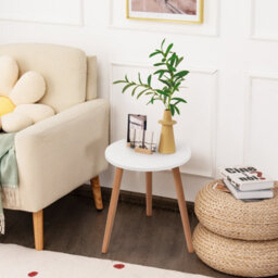 Costway Round Coffee End Table Sofa Side Table Modern Tea Table Furniture Living Room - thumbnail 3