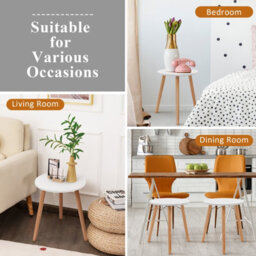 Costway Round Coffee End Table Sofa Side Table Modern Tea Table Furniture Living Room - thumbnail 5