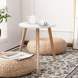 Costway Round Coffee End Table Sofa Side Table Modern Tea Table Furniture Living Room - thumbnail 1