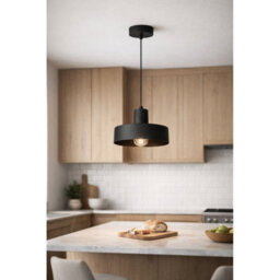 Luminosa Lighting Luminosa Velyo Dome Pendant Ceiling Light Black 1X E27 - thumbnail 3
