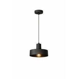 Luminosa Lighting Luminosa Velyo Dome Pendant Ceiling Light Black 1X E27 - thumbnail 2