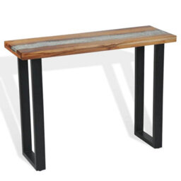 Berkfield Industrial Console Table Teak 100X35X75 Cm - thumbnail 8