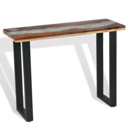 Berkfield Industrial Console Table Teak 100X35X75 Cm - thumbnail 7