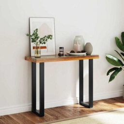 Berkfield Industrial Console Table Teak 100X35X75 Cm - thumbnail 2