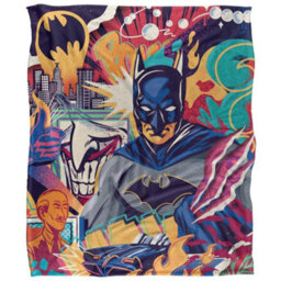 DC comics Batman Jappy Agoncillo Silky Supersoft Blanket Multicoloured (One Size)
