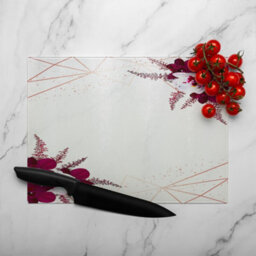 Benjamin Tate Design Geometrics & Flowers Glass Chopping Boarddesigner Style - thumbnail 3