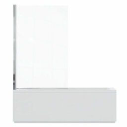 Rinse bathrooms Rinse Single Ended 1700X700mm Bath + Gloss White Front Wood Bath Panel + Chrome Square Bath Screen - thumbnail 3