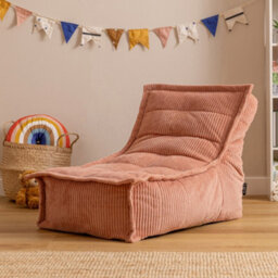 Icon Kids Dolce Scandi Jumbo Cord Lounger Bean Bag, Dawn Pink - thumbnail 1