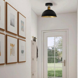 3 Pack Of Industrial Semi Flush Mount Ceiling Light Metal E27 Indoor Ceiling Lamp Fixture For Bedroom Living Room Hallway - thumbnail 6