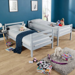 Home Source Hendon Children's Wooden Single Splittable Bunk Bed Grey - thumbnail 4