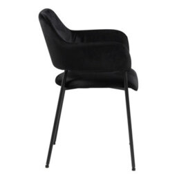 Wyld Haus Haderslev Set Of 2 Black Upholstered Dining Chairs With Armrests - thumbnail 4