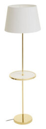 Orsina Shiny Brass Tapered Table Lamp, Easy-To-Use Switch Besides Lamp, Space-Saver Lounge Room Lamp - thumbnail 2