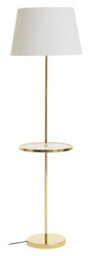 Orsina Shiny Brass Tapered Table Lamp, Easy-To-Use Switch Besides Lamp, Space-Saver Lounge Room Lamp - thumbnail 1