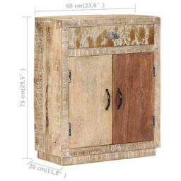 Berkfield Sideboard 60X30X75 Cm Solid Mango Wood - thumbnail 7